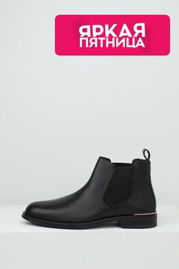 Tommy Hilfiger: Чёрные ботинки 