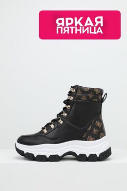 Guess: Коричневые ботинки 