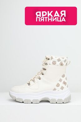 Guess: Бежевые ботинки 