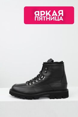 BOSS: Чёрные ботинки 
