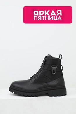 BOSS: Чёрные ботинки 