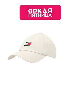 Tommy Jeans: Бежевая кепка 