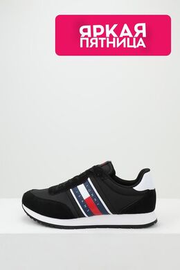 Tommy Hilfiger: Чёрные кроссовки 