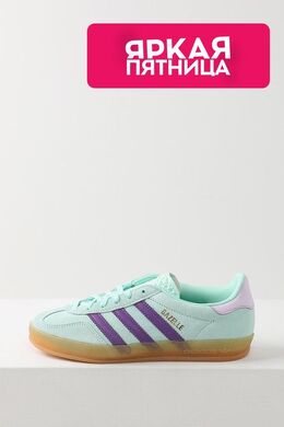 Adidas: Зелёные кроссовки  Gazelle