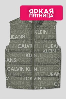 Calvin Klein Jeans: Жилет цвета хаки 