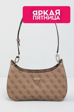 Guess: Бежевая сумка 