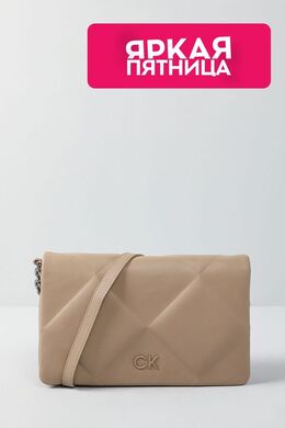 Calvin Klein: Бежевая сумка 