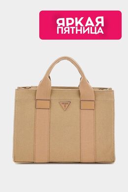 Guess: Бежевая сумка 