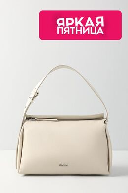 Calvin Klein: Бежевая сумка 