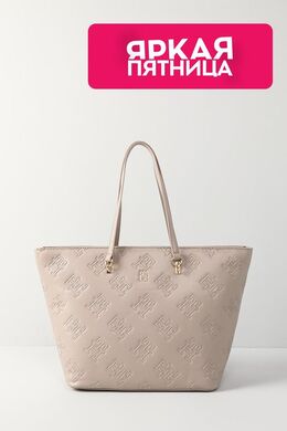 Tommy Hilfiger: Бежевая сумка  TH