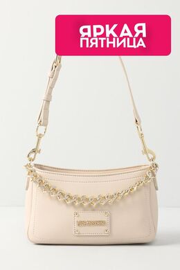 Love Moschino: Бежевая сумка 