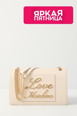Love Moschino: Бежевая сумка 