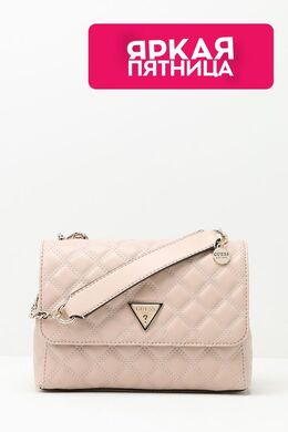 Guess: Бежевая сумка 