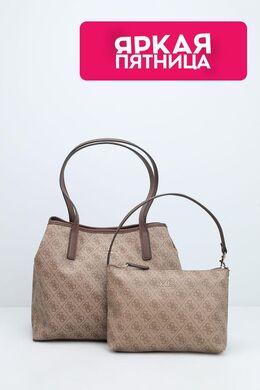 Guess: Бежевая сумка 