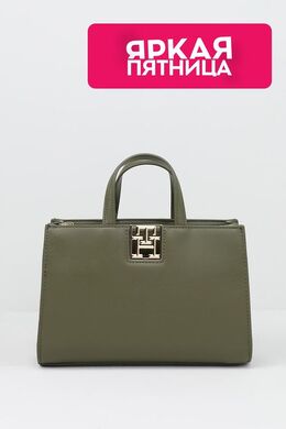 Tommy Hilfiger: Сумка  TH цвета хаки
