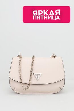 Guess: Бежевая сумка 