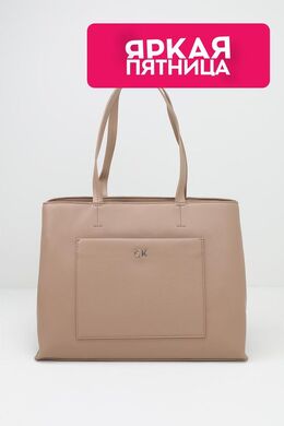Calvin Klein: Бежевая сумка 