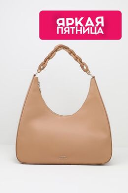 Tommy Hilfiger: Бежевая сумка  Soft