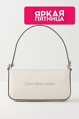 Calvin Klein: Бежевая сумка 