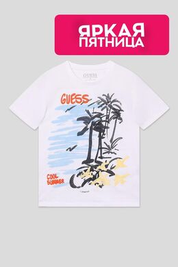 Guess: Хлопковая футболка 