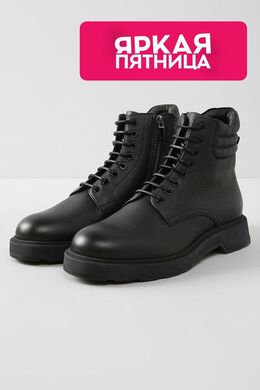 BOSS: Чёрные ботинки 
