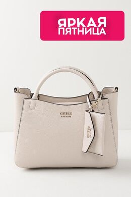 Guess: Бежевая сумка 
