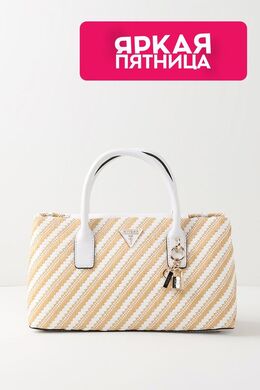 Guess: Бежевая сумка 