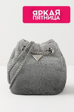 Guess: Серебристая сумка 