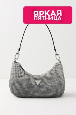 Guess: Серебристая сумка 