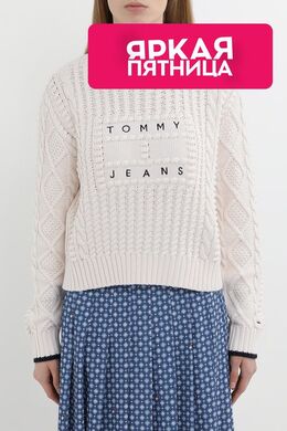 Tommy Jeans: Белый свитер 