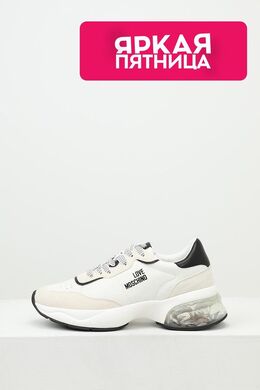 Love Moschino: Белые кроссовки 