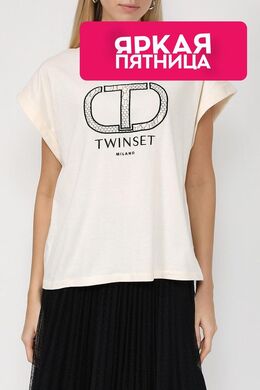 TWINSET: Хлопковая футболка 