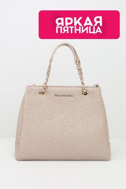 Valentino: Бежевая сумка 