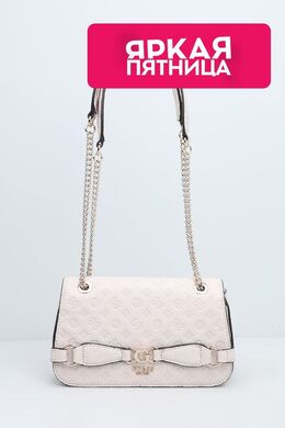 Guess: Бежевая сумка 