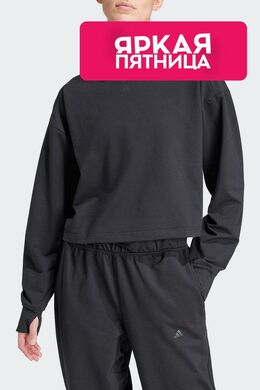 Adidas: Чёрная толстовка 