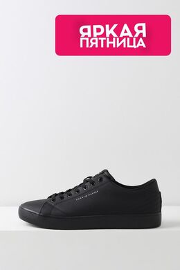Tommy Hilfiger: Чёрные кеды 