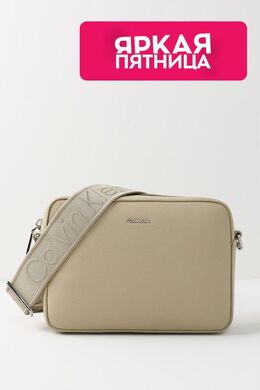 Calvin Klein: Бежевая сумка 