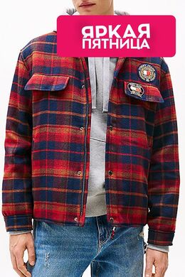 Tommy Jeans: Синяя куртка 