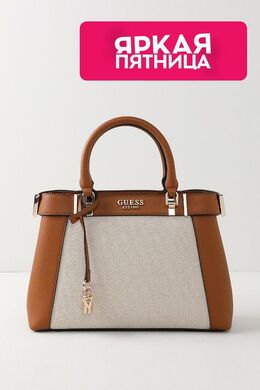 Guess: Бежевая сумка 