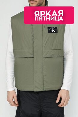 Calvin Klein Jeans: Жилет цвета хаки 