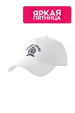Tommy Jeans: Белая кепка 