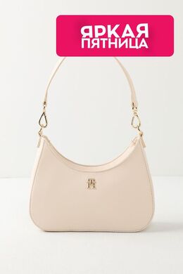 Tommy Hilfiger: Бежевая сумка  TH