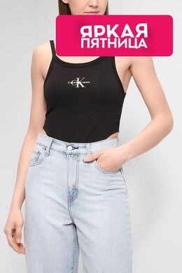 Calvin Klein Jeans: Чёрный боди 