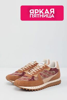 Guess: Коричневые кроссовки 