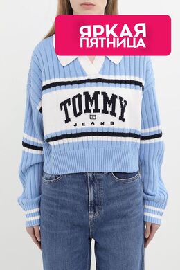 Tommy Jeans: Голубой свитер 