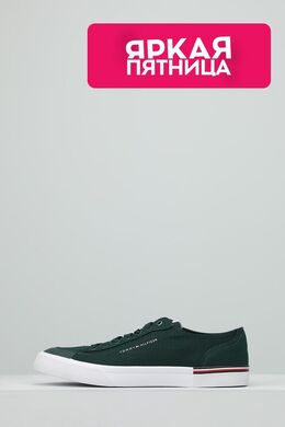 Tommy Hilfiger: Зелёные кеды 