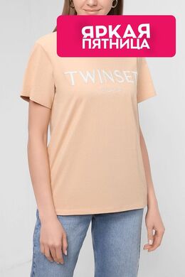 TWINSET: Хлопковая футболка 