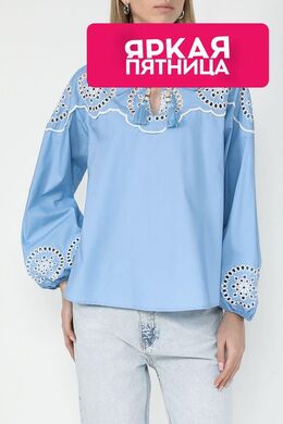 TWINSET: Хлопковая блуза 