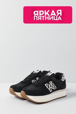 NEW BALANCE: Чёрные кроссовки  574