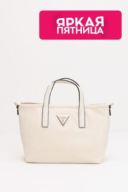 Guess: Бежевая сумка 